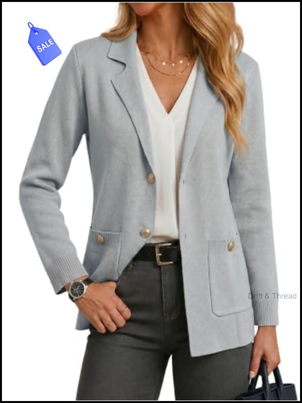 Sweater Blazer Womens Business Casual Long Sleeve Open Front Cardigan Work